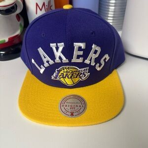 Los Angeles Lakers Mitchell & Ness Original Fit Snap Back Hat New